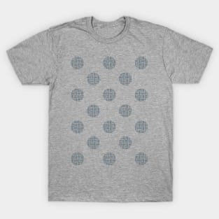 Zen Dot Pattern SANKUZUSHI blue T-Shirt